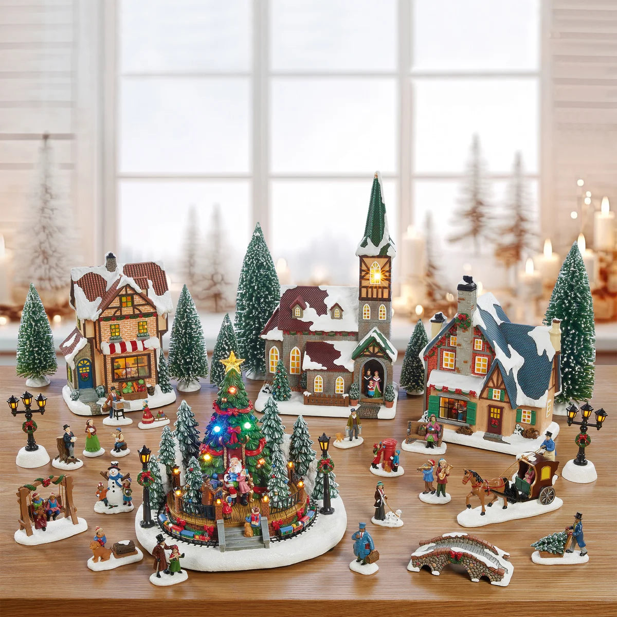 30-Piece Christmas Village Set with Lights and Music – CHAP Aubaines