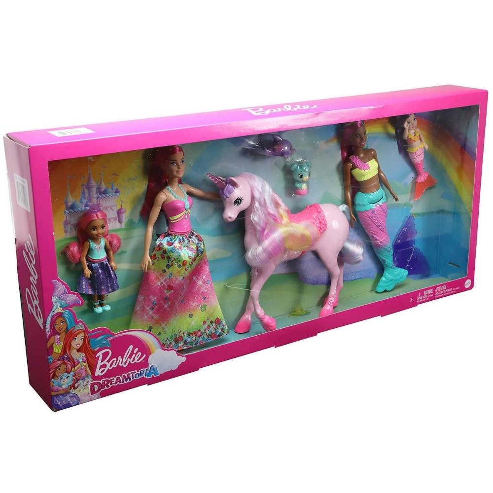 Barbie Dreamtopia Gift Set with Princess Dolls, Mermaid Dolls