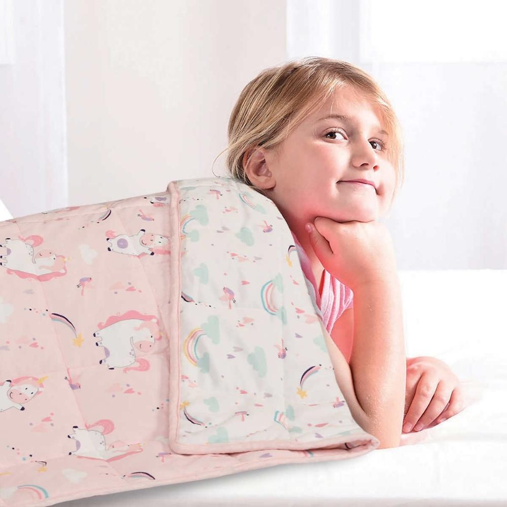 HHHC Couverture lestée pour enfants 1,8 kg 91,4 x 121,9 cm Coton égyptien  600 fils couvertures lestées pour tout-petits, couvertures lestées pour lit