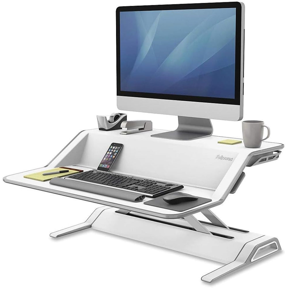Fellowes Lotus - Pre-Assembled Adjustable Sit-Stand Desk BLACK