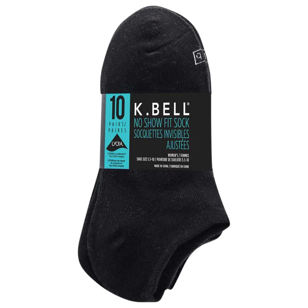 K.Bell - Chaussettes à base invisible, paquet de 10 paires