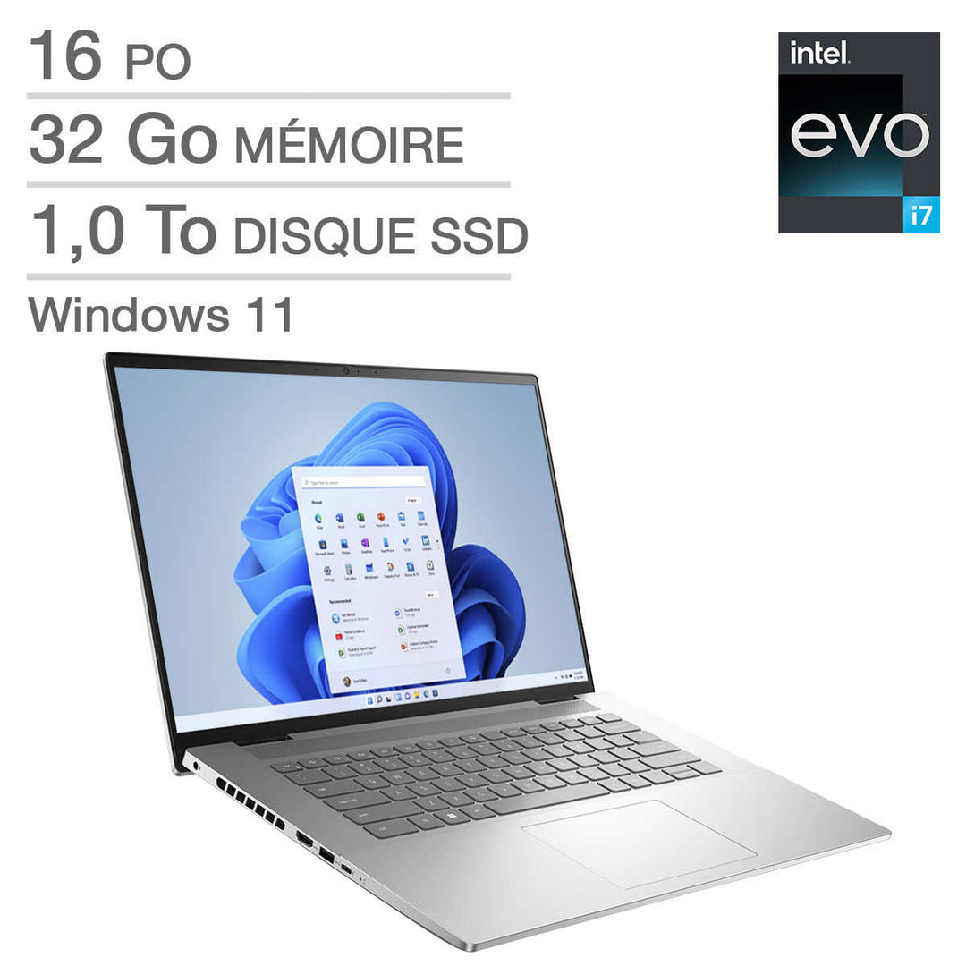Dell – Ordinateur portable Intel Evo Inspiron 16 Plus, i7-13700H