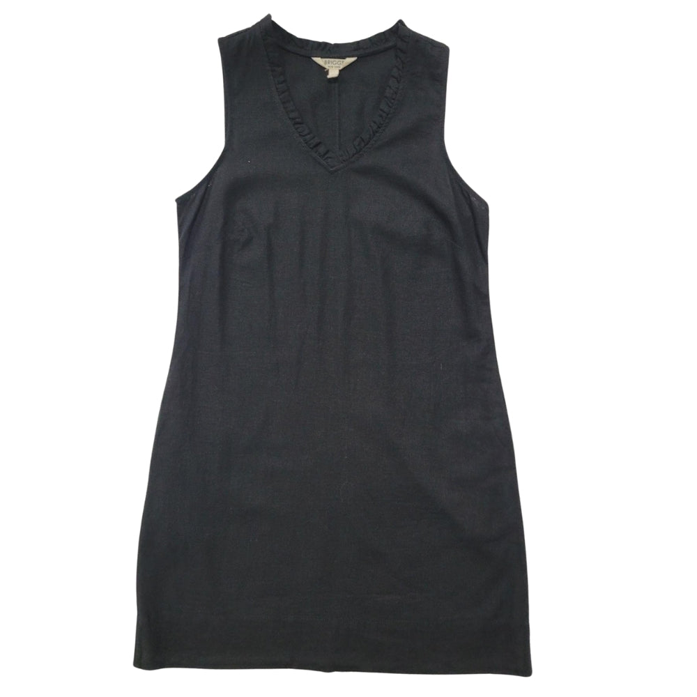 Briggs - Linen Blend Dress with Ruffles and V-Neck CHAP Aubaines Briggs - Linen Blend Dress with Ruffles and V-Neck CHAP Aubaines