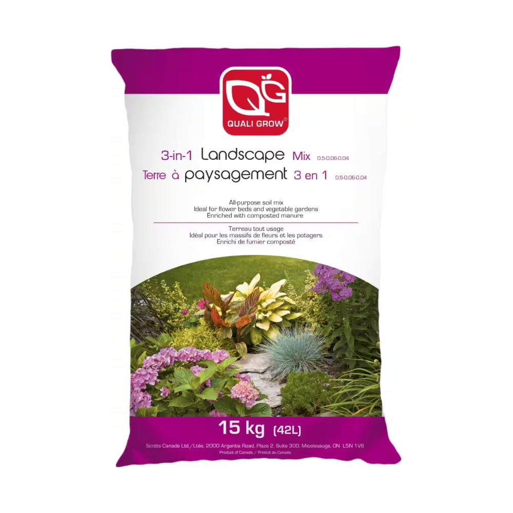 Quali Grow- Terre à paysagement 3-en-1, 15 kg