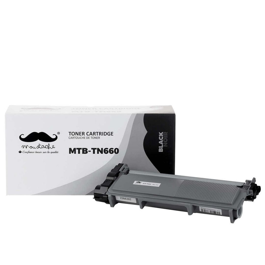 Moustache - 2 cartouches de toner noir compatible Brother MTB-TN-660