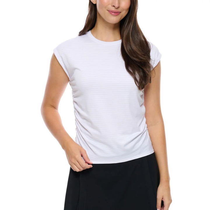 Lolë – T-shirt actif à fronces latérales