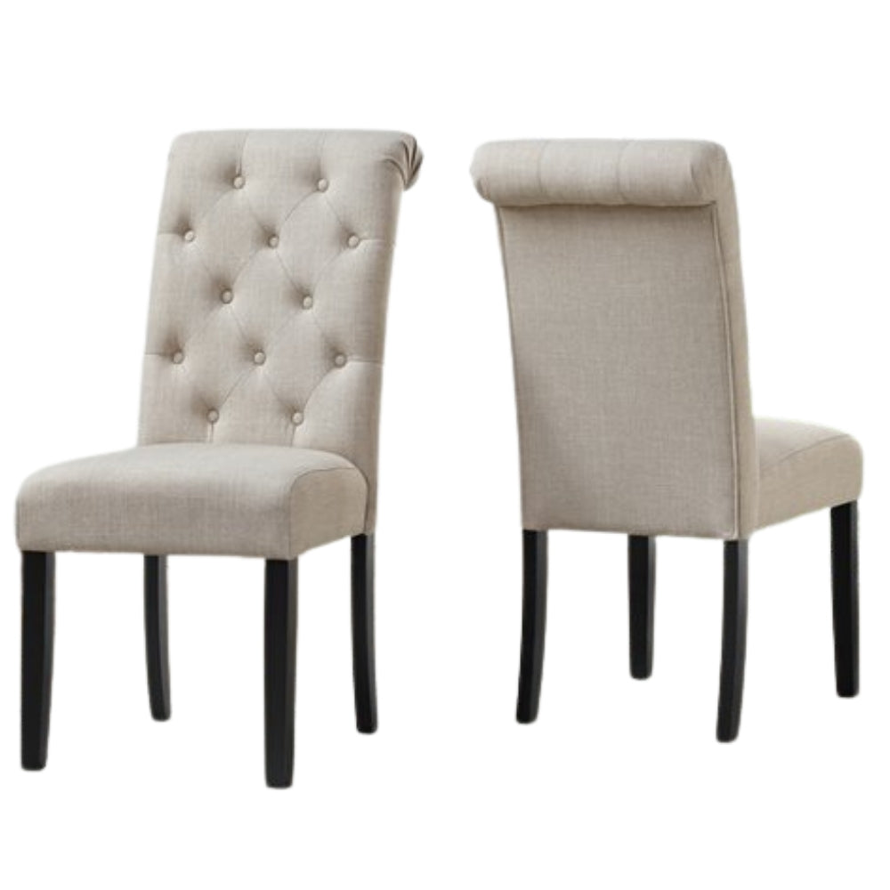 Brassex - Chaises de salle à manger capitonnées Tinga, paquet de 2