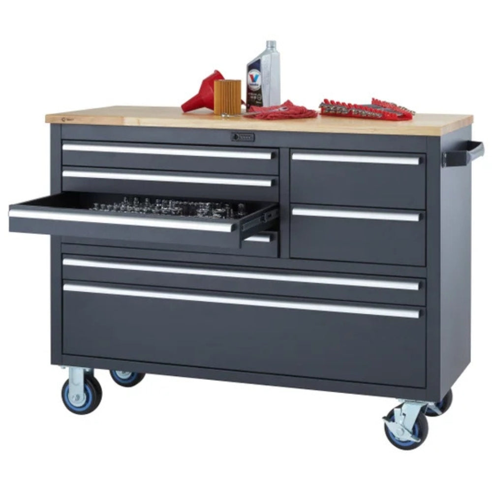 Trinity - Trinity 48 in rolling workbench with 8 drawers and combination lock