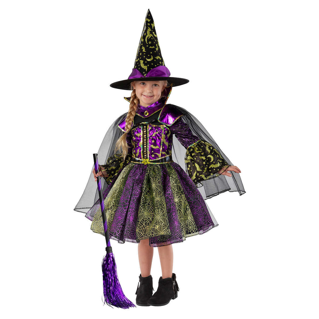 Teetot - Déguisement de sorcière verte et violette pour enfant