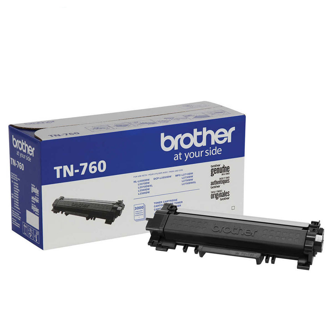 Brother TN-760-K High Yield Toner Cartridge Set of 2