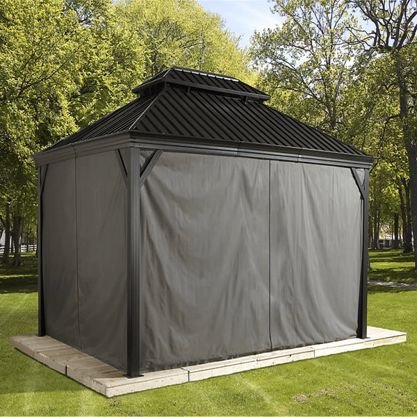 Sojag Black Curtains for Monaco/Messina/Mykonos Gazebo – CHAP Aubaines