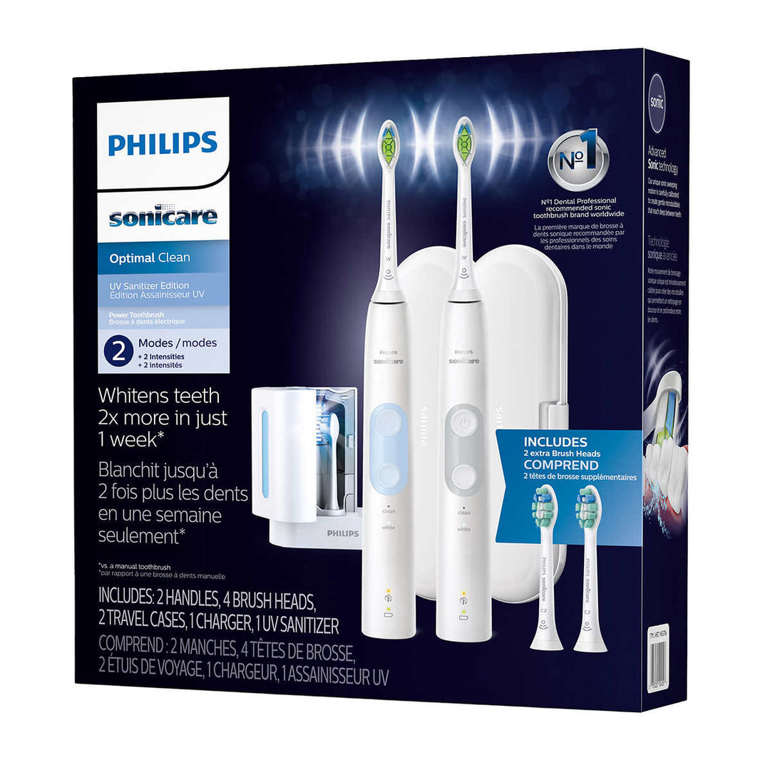 Philips -  Sonicare Optimal Clean Edition Lot de 2 brosses à dents électriques rechargeables