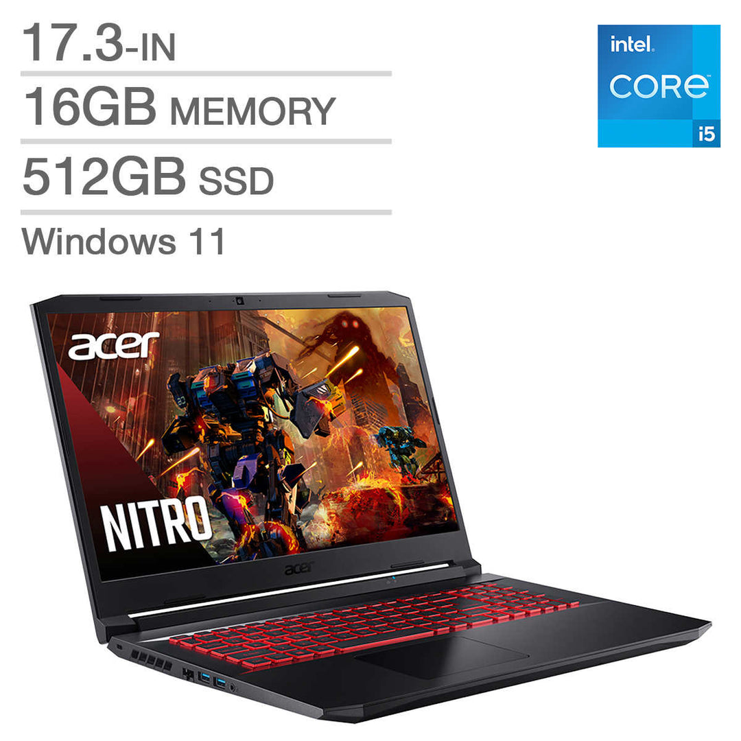 Acer - Ordinateur portable de jeu NITRO 5 AN517-54-582A, I5-11400H
