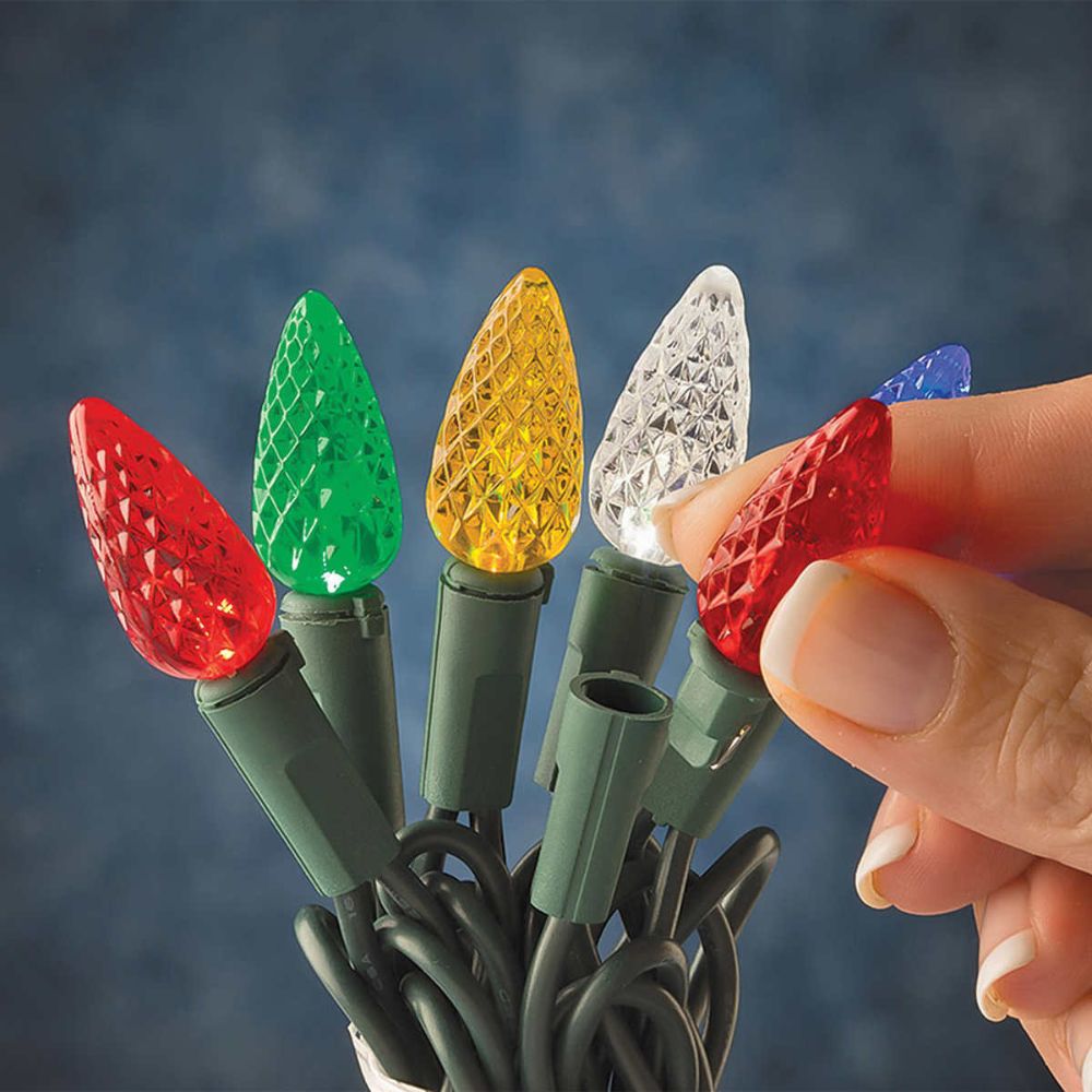 Sylvania 100-Count C6 LED Christmas Lights - Multicolor - 2-Pack