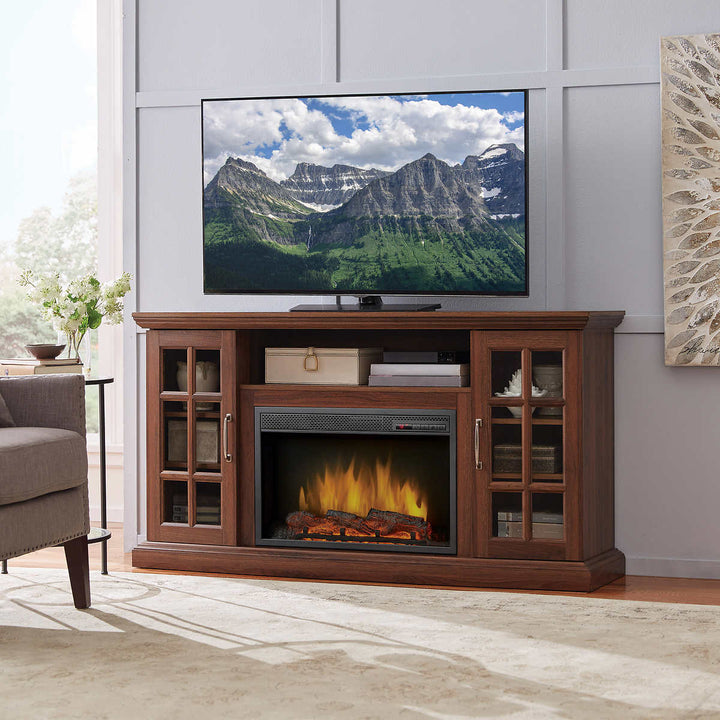 Muskoka - Laurentian 149.9 cm (59 in.) Multimedia Electric Fireplace, Burnished Walnut