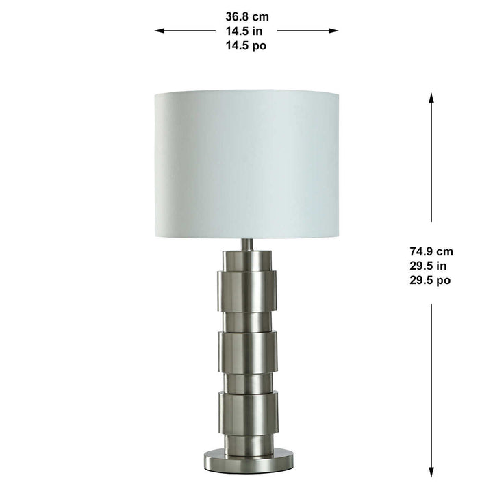 Stylecraft - Lampe de table moderne en acier, paquet de 2