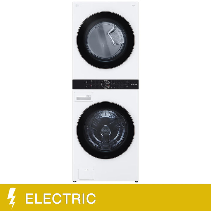 LG - Tour de lavage à chargement frontal, laveuse de 5,2 pi³ et sécheuse électrique de 7,4 pi³