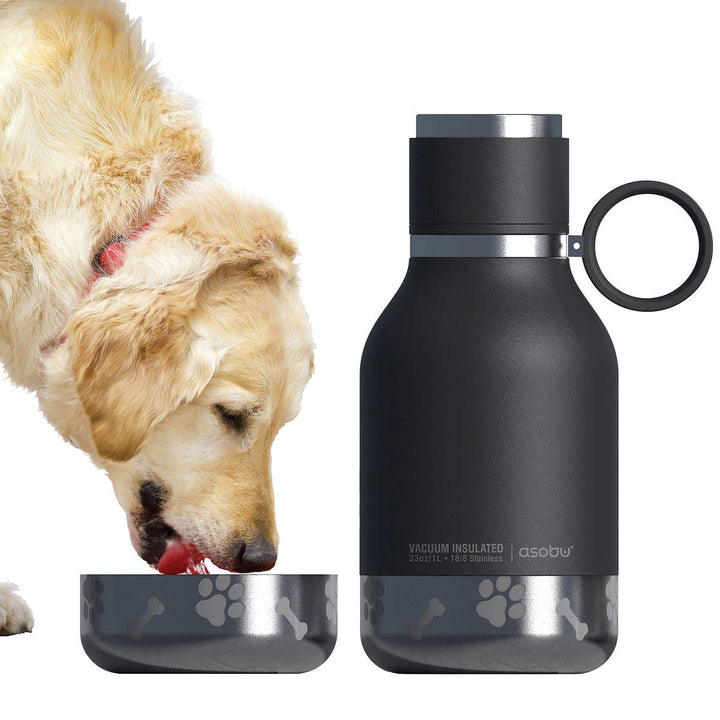 Asobu - Insulated Stainless Steel Water Bottle with Removable Dog Bowl