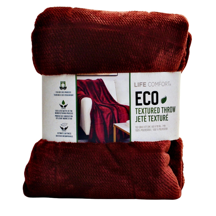 Life Comfort Eco-Friendly Textured Throw 60" x 70" 