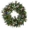 Lighted Wreath with 50 LED Lights, Battery Powered