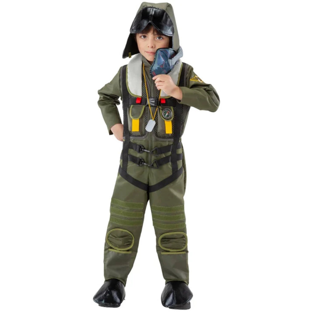 Infant Top Gun Flight Suit Halloween Costume - Tiny Maverick Outfit, Officially Licensed, 12/18 Months