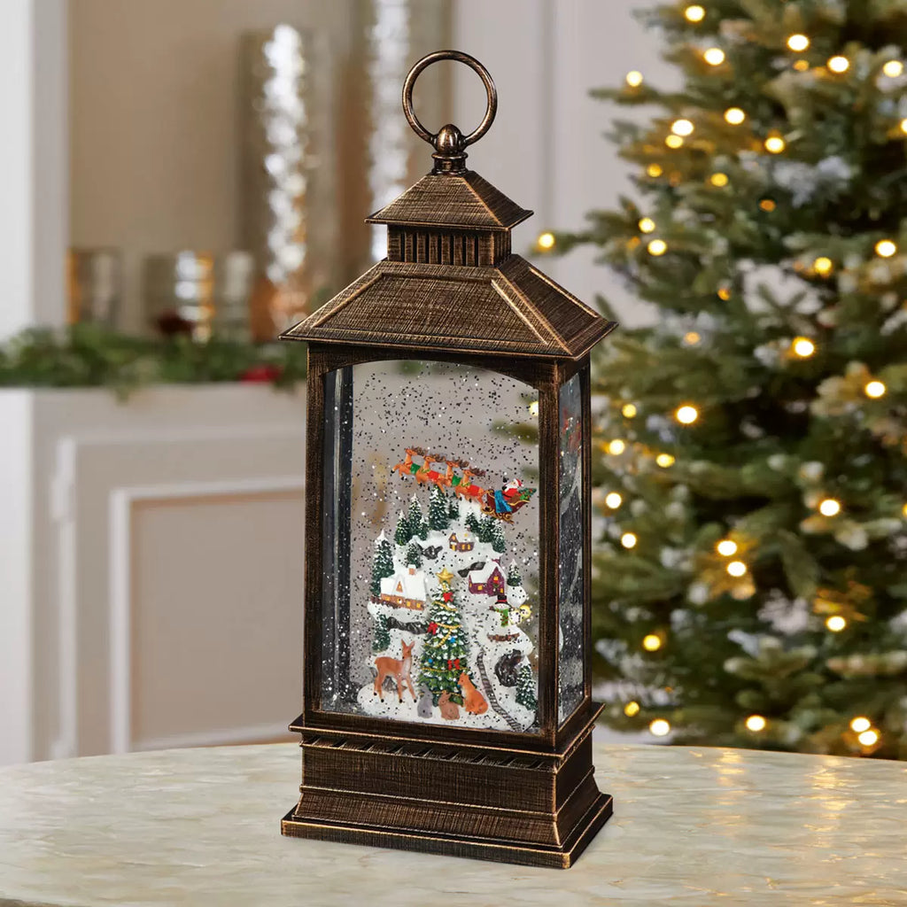 13 in Christmas Lantern with LED Lights, in 3 Designs – CHAP Aubaines