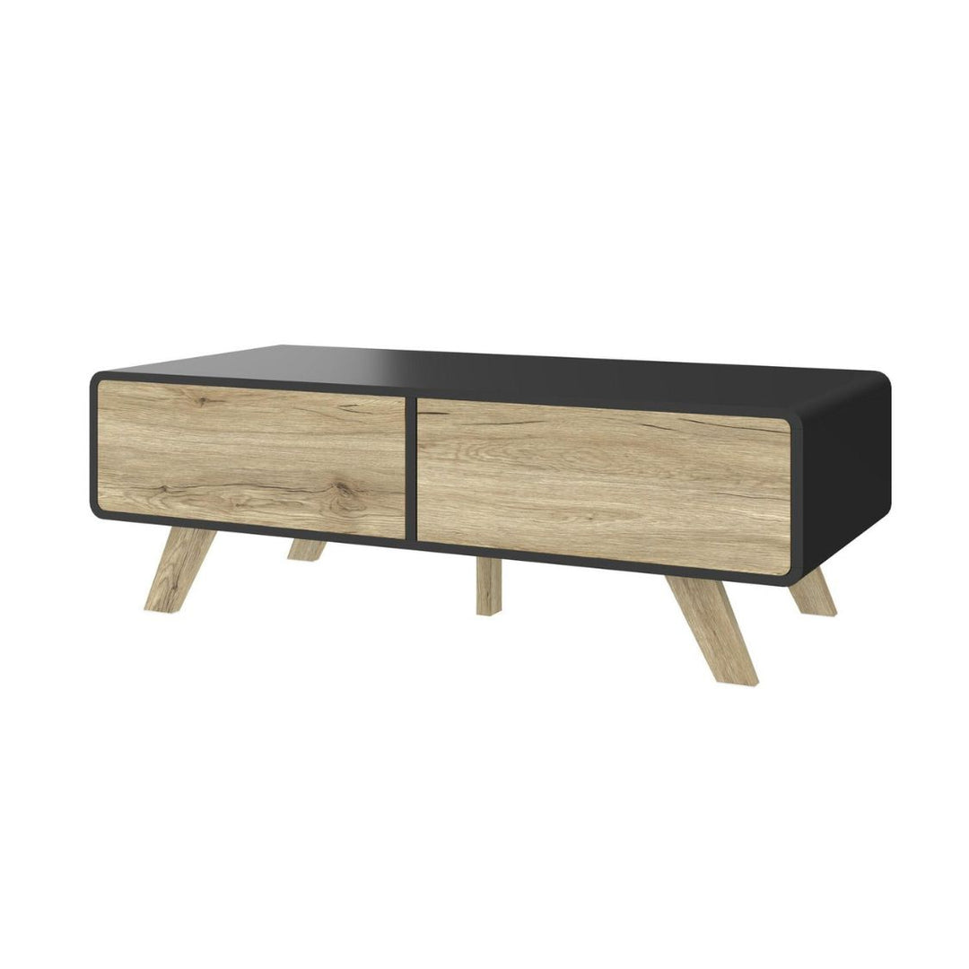 Bestar Alhena - Table basse 48W en chêne noir uv et brun sable