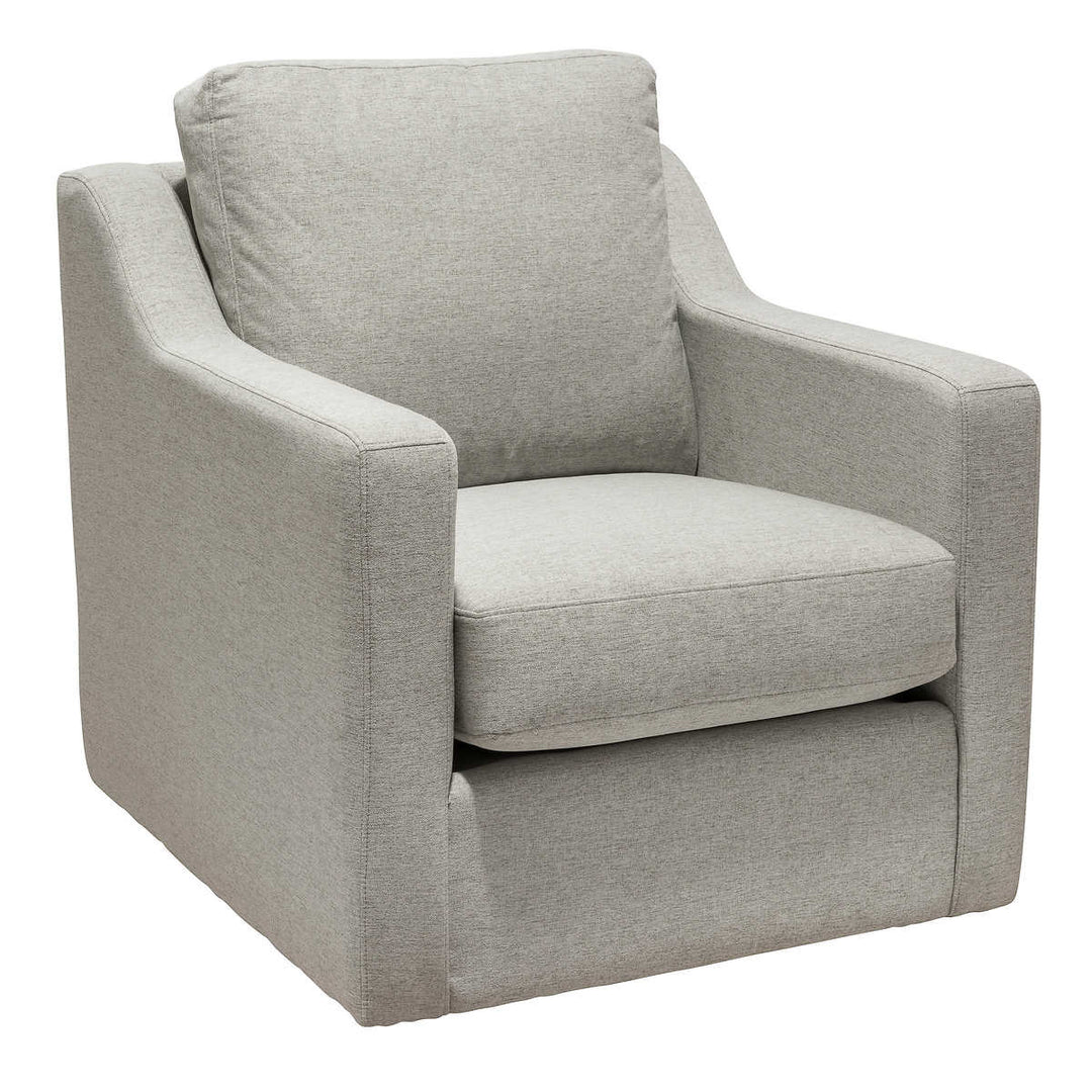 Minhas - Laurent swivel armchair in smoked fabric