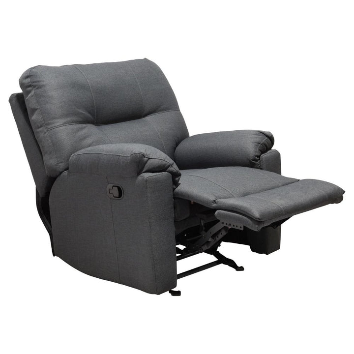Minhas Pulsar fauteuil inclinable manuel moderne, Gris foncé CHAP