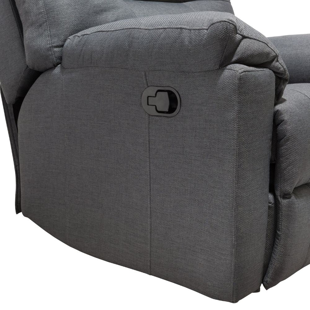 Minhas Pulsar fauteuil inclinable manuel moderne, Gris foncé CHAP