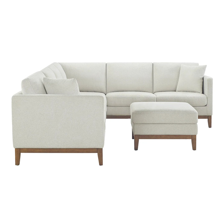 Thomasville 3-Piece Fabric Sectional with Storage Ottoman