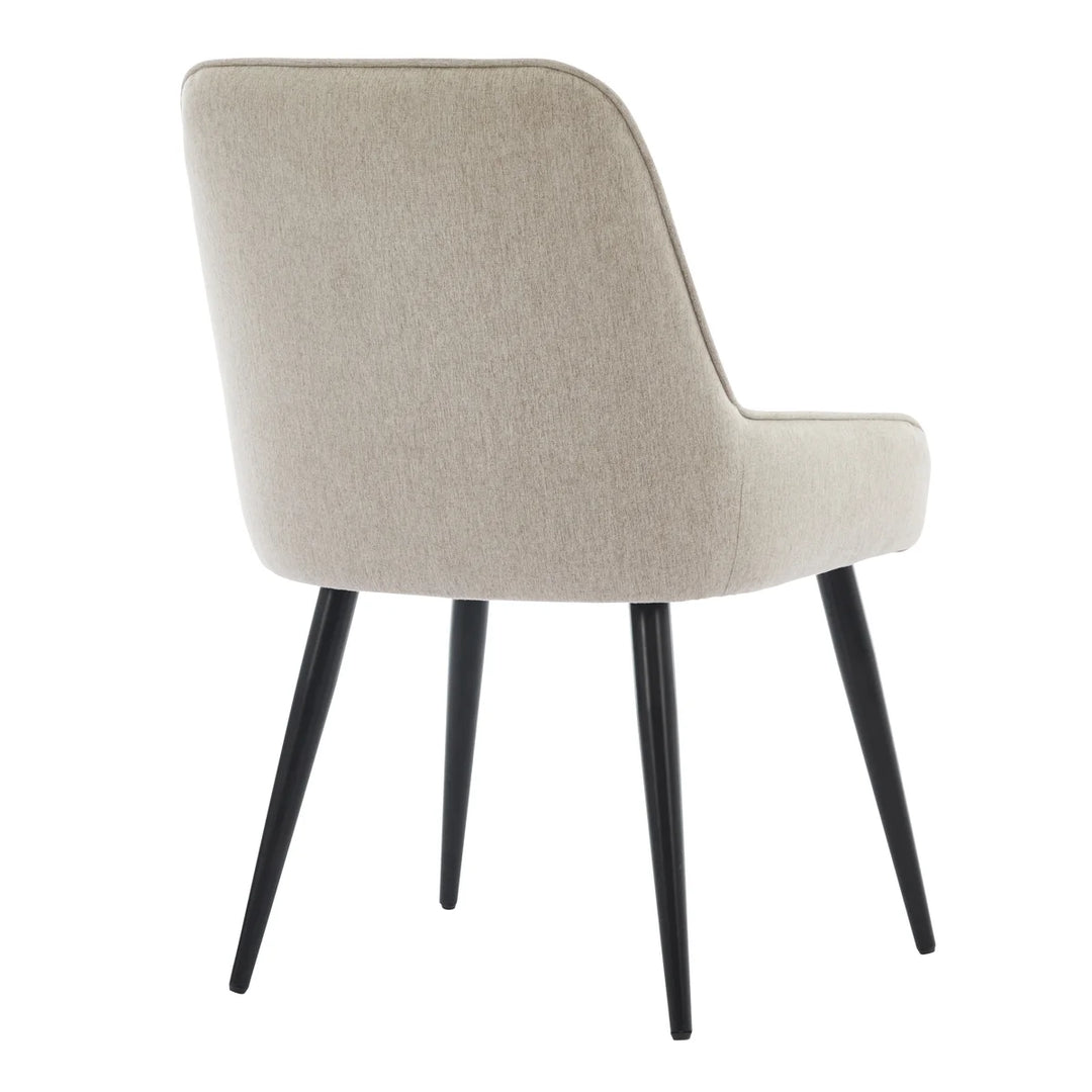 Gemini - Chaises de salle à manger en tissu, paquet de 2