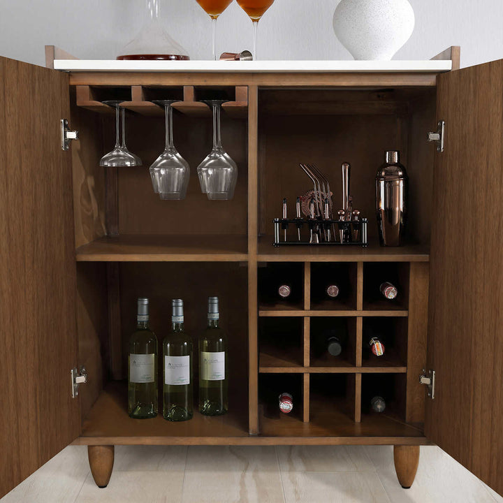 Loxley Rowe - Meuble bar de 81,3 cm (32 po) avec rangement