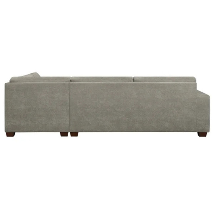 Thomasville Miles - 3-piece fabric sectional with right-facing configuration and storage ottoman