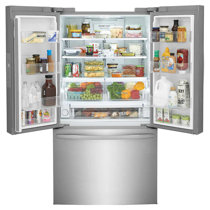 Frigidaire - Réfrigérateur à portes françaises en acier inoxydable à fermeture automatique - 36 po. 28,8 pi³