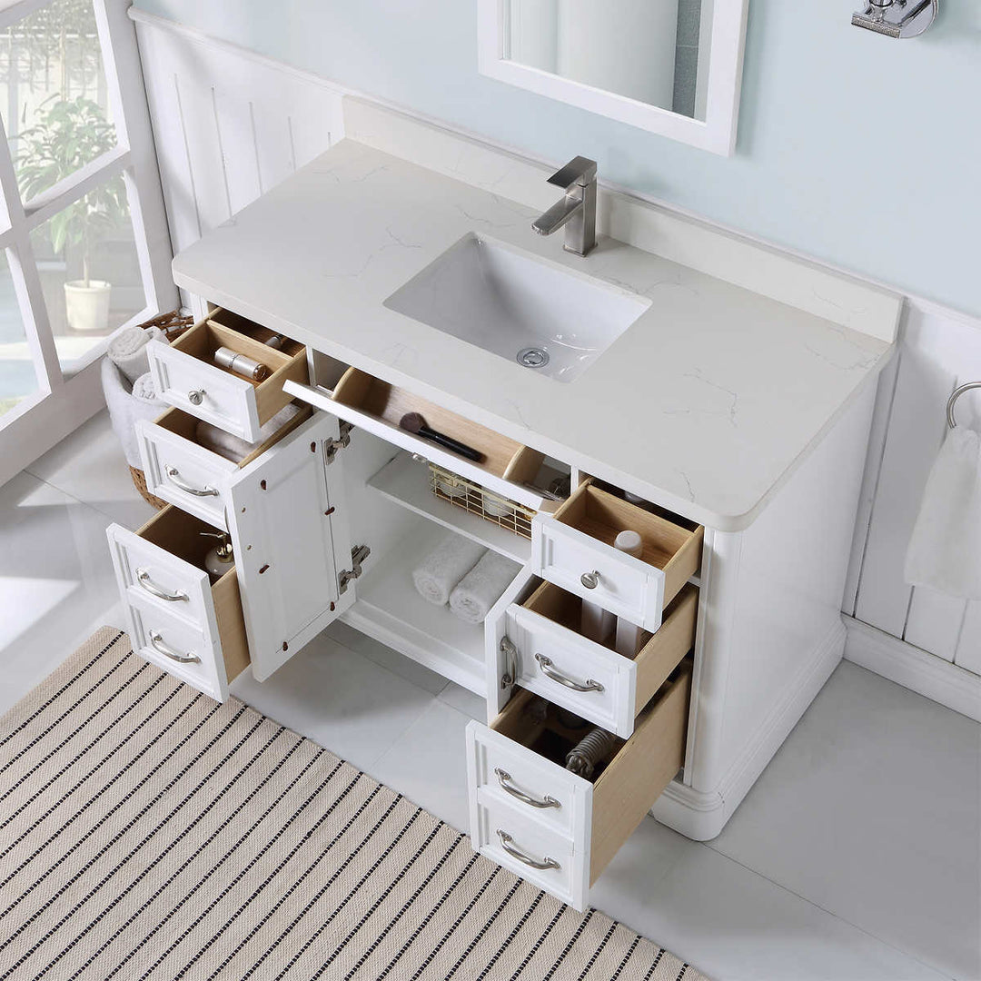 Northridge Home - Augusta 48 in Louvered Vanity with Reversible Doors