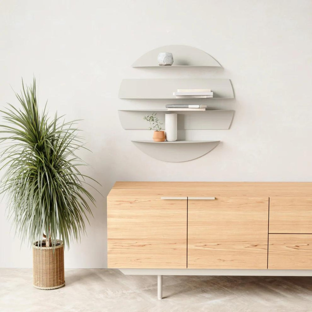 Umbra Solis Moon Metal Floating Wall Shelf