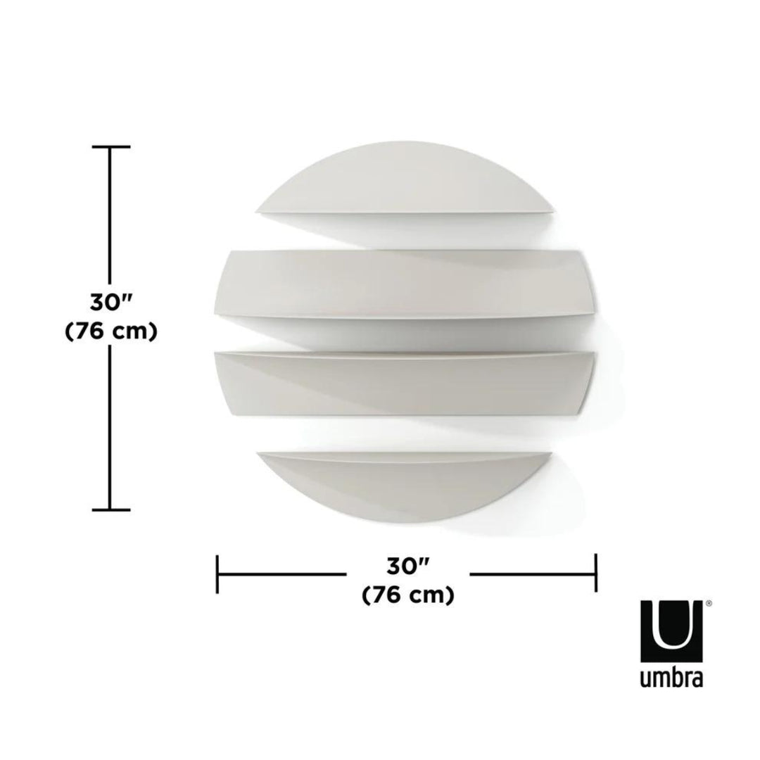Umbra Solis Moon Metal Floating Wall Shelf