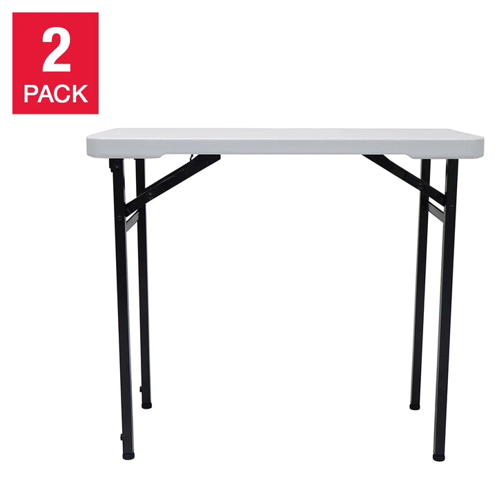 Star Elite - Table pliante multifonctionnelle robuste de 86,4 cm (2,8 pi), paquet de 2
