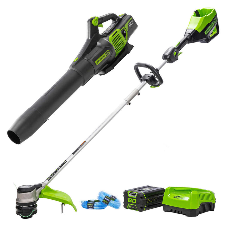 Greenworks 80V Pro Cordless Brushcutter and Blower Combo 