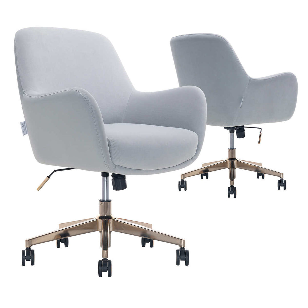 Lillian August Elyse - Velvet Fabric Office Chair