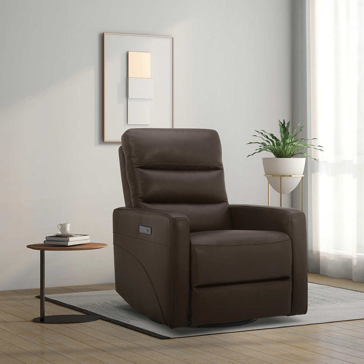 Gilman Creek Leather Power Swivel Recliner