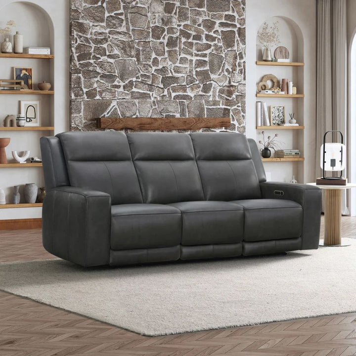Simon Li Wren - Full-grain leather sofa with electric recline