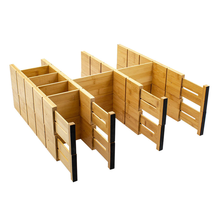 Accent Home - Organisateur de tiroir réglable en bambou