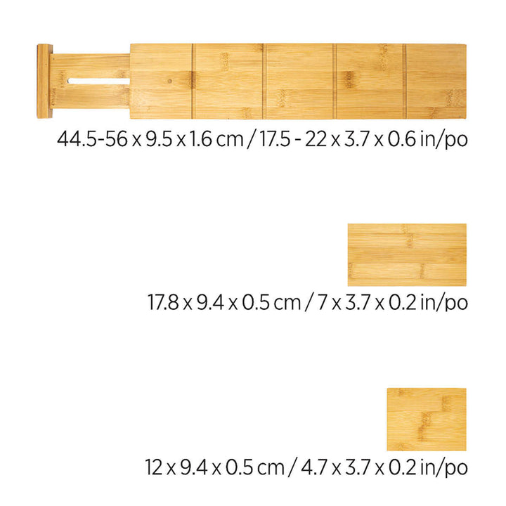 Accent Home - Organisateur de tiroir réglable en bambou
