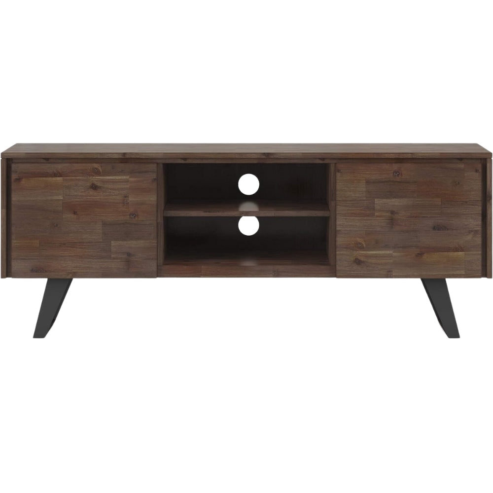 SIMPLIHOME - Lowry Meuble TV industriel moderne en bois d'acacia massif