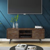 SIMPLIHOME - Lowry Meuble TV industriel moderne en bois d'acacia massif