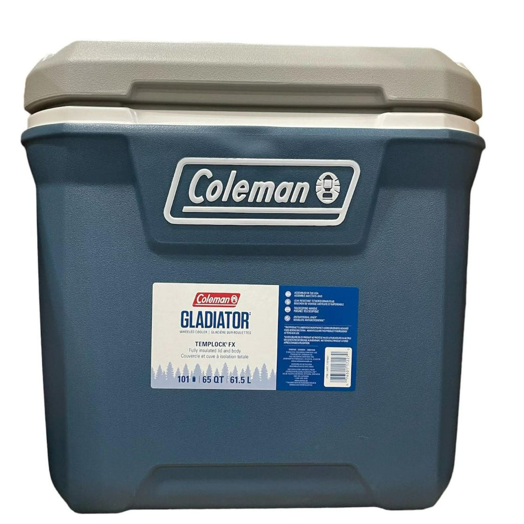 Coleman - Glacière à roulettes rigides, avec poignée, 61,5 L, bleu – CHAP  Aubaines