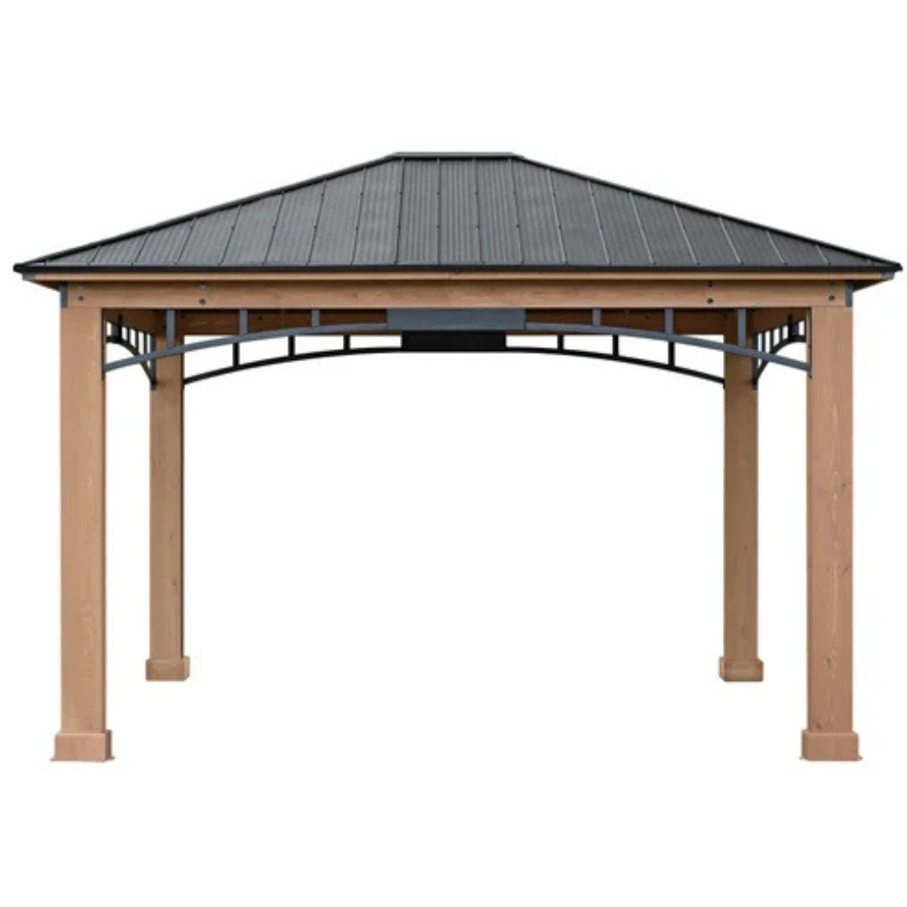 Yardistry - 12 ft × 14 ft Pavilion with Aluminum Roof