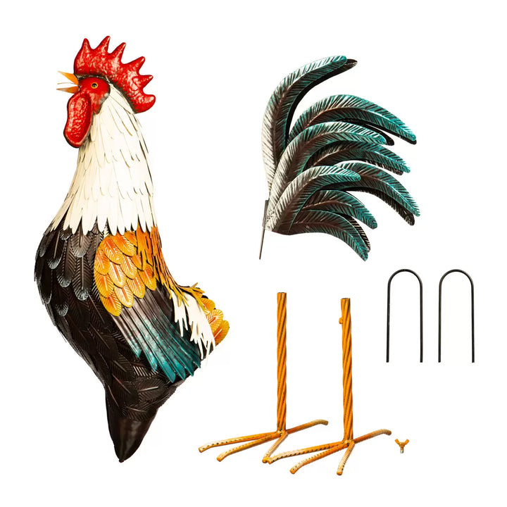 Evergreen - Coq de ferme en métal